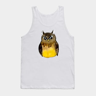 Night Owl Watercolor Tank Top